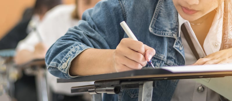 Girl in exam