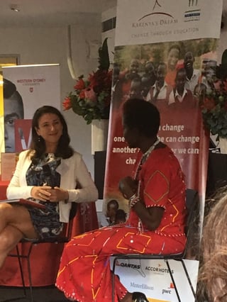 Eleanor Hall and Dr Kakenya Ntaiya at WSU