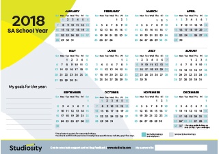 School terms public holiday dates SA 2018 | Studiosity