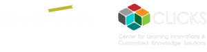 Studiosity & CLICKS logos white