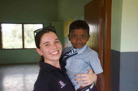 High school experience volunteering in India