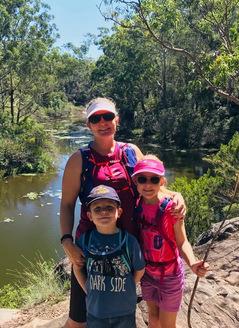 Full time student and mother Naomi and her two kids