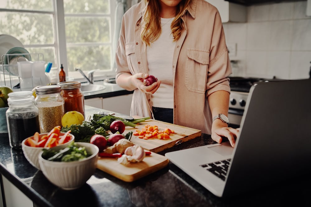 Woman multi-tasking - small