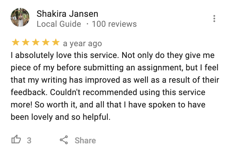 Google-Review-Studiosity-Shakira