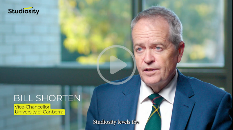 Bill Shorten, VC for the University of Canberra, on Studiosity