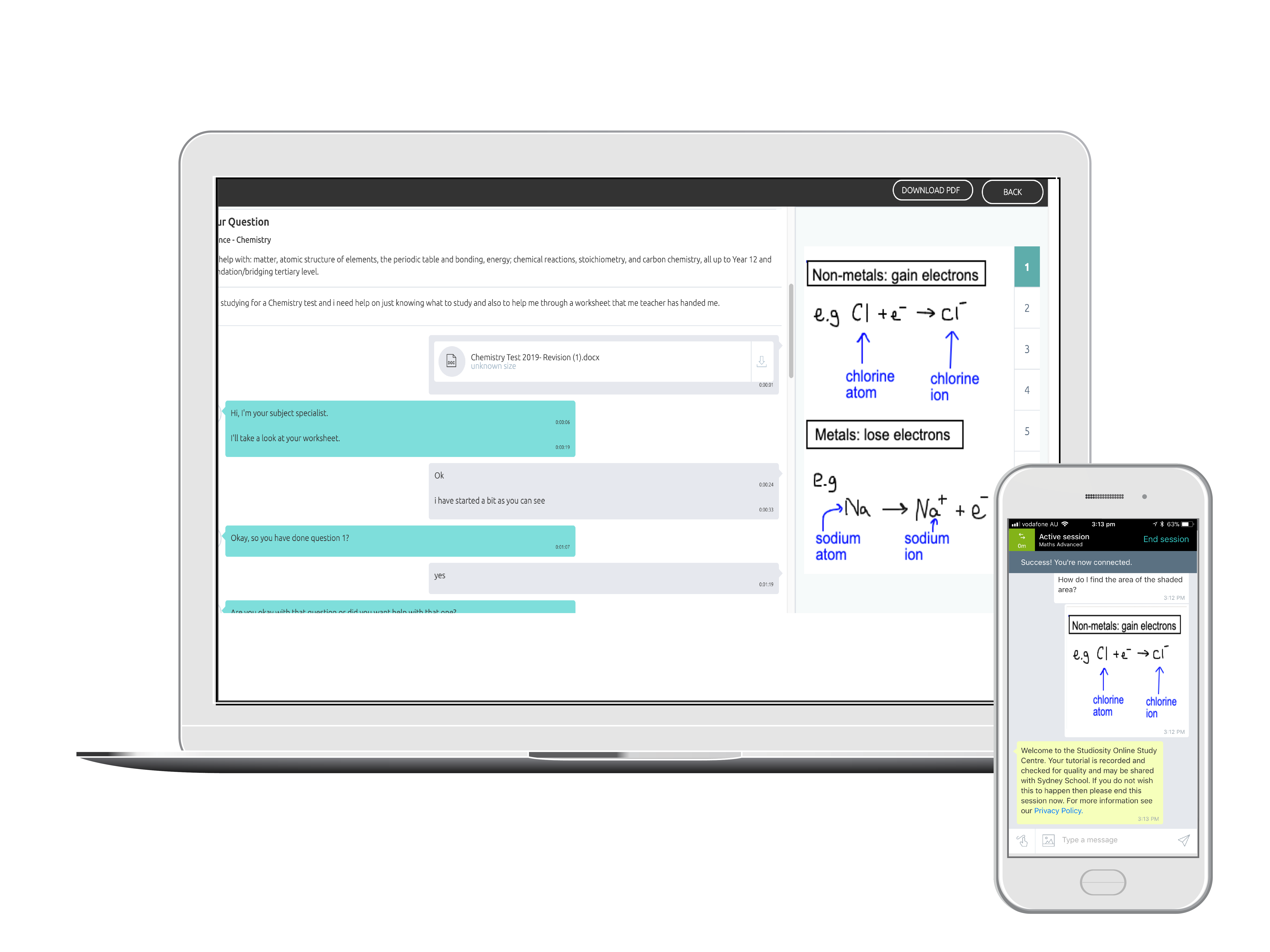 Science CL laptop and mobile screen